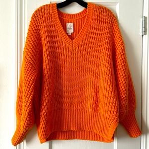 cinq a sept chunky cable sweater size S